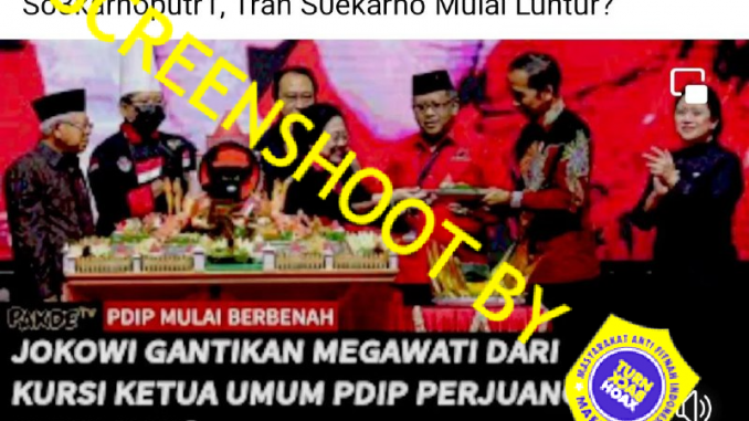 [HOAKS atau FAKTA]: Jokowi Gantikan Megawati Sebagai Ketum PDI-P