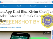[HOAKS atau FAKTA]: WhatsApp Kini Bisa Kirim Chat Tanpa Koneksi Internet