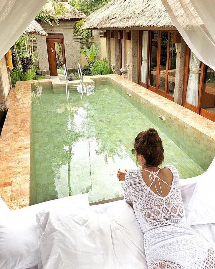  Sebagian vila memiliki kolam renang privadi. (Foto: instagram.com/basakparlak)