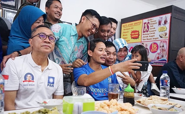 Sandiaga Uno bersama para politisi PAN