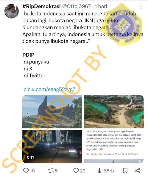 [HOAKS atau FAKTA]: UU IKN Belum Disahkan, Indonesia Tak Punya Ibu Kota