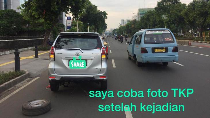 Pencurian di Jalan Kramat Raya Terekam Kamera Mobil Korban