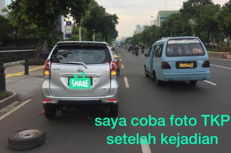Pencurian di Jalan Kramat Raya Terekam Kamera Mobil Korban