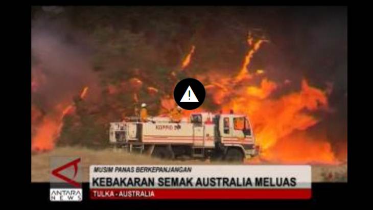 Kebakaran di New South Wales, Australia. (Foto: Screenshot Antara)