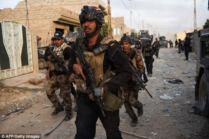 Pasukan elit Irak (CTS) terlibat bentrokan sengit di Mosul (Foto: Antara/capitalbay.news)