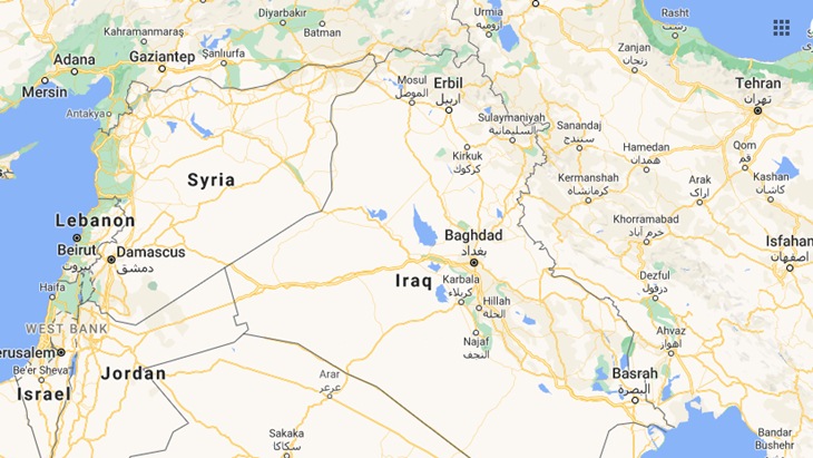 Peta Irak. (Foto: MP/Google Maps)