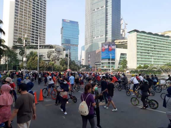 Aktivitas warga di CFD.