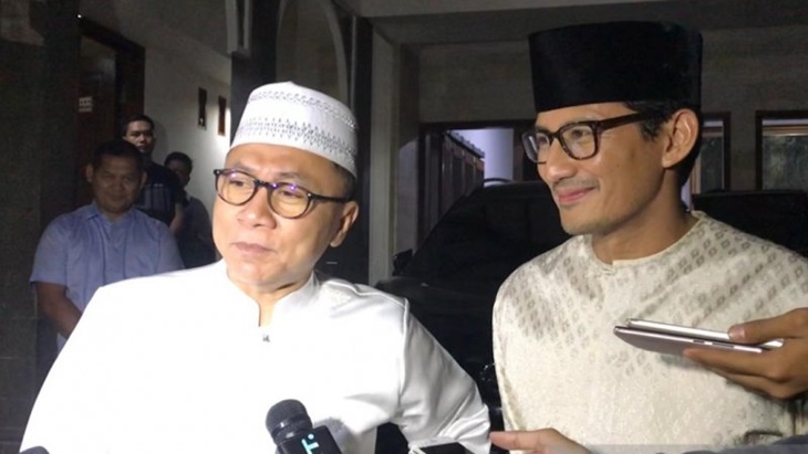 Sandiaga Uno dan Zulkifli Hassan. (Antaranews)