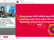 [HOAKS atau FAKTA]: Mulai Tahun Ini, Janda dan Duda Akan Dikenakan Pajak 16 Persen