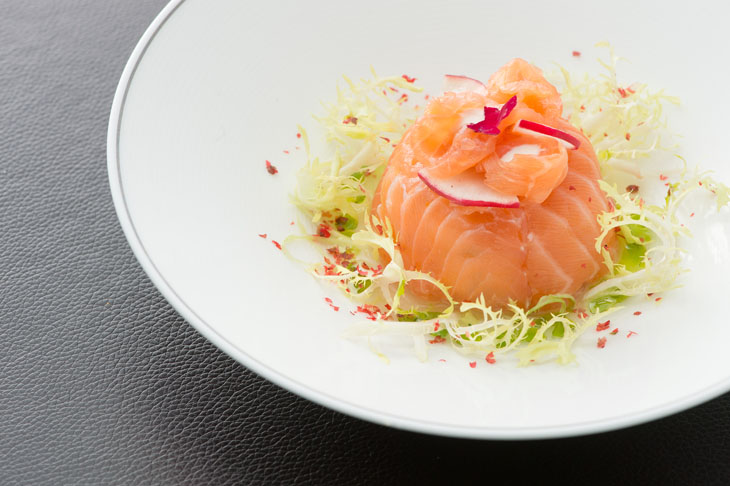 cold smoke salmon fluerette