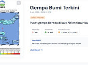 Gempa Magnitudo 5,8 Guncang Wilayah Kabupaten Banggai