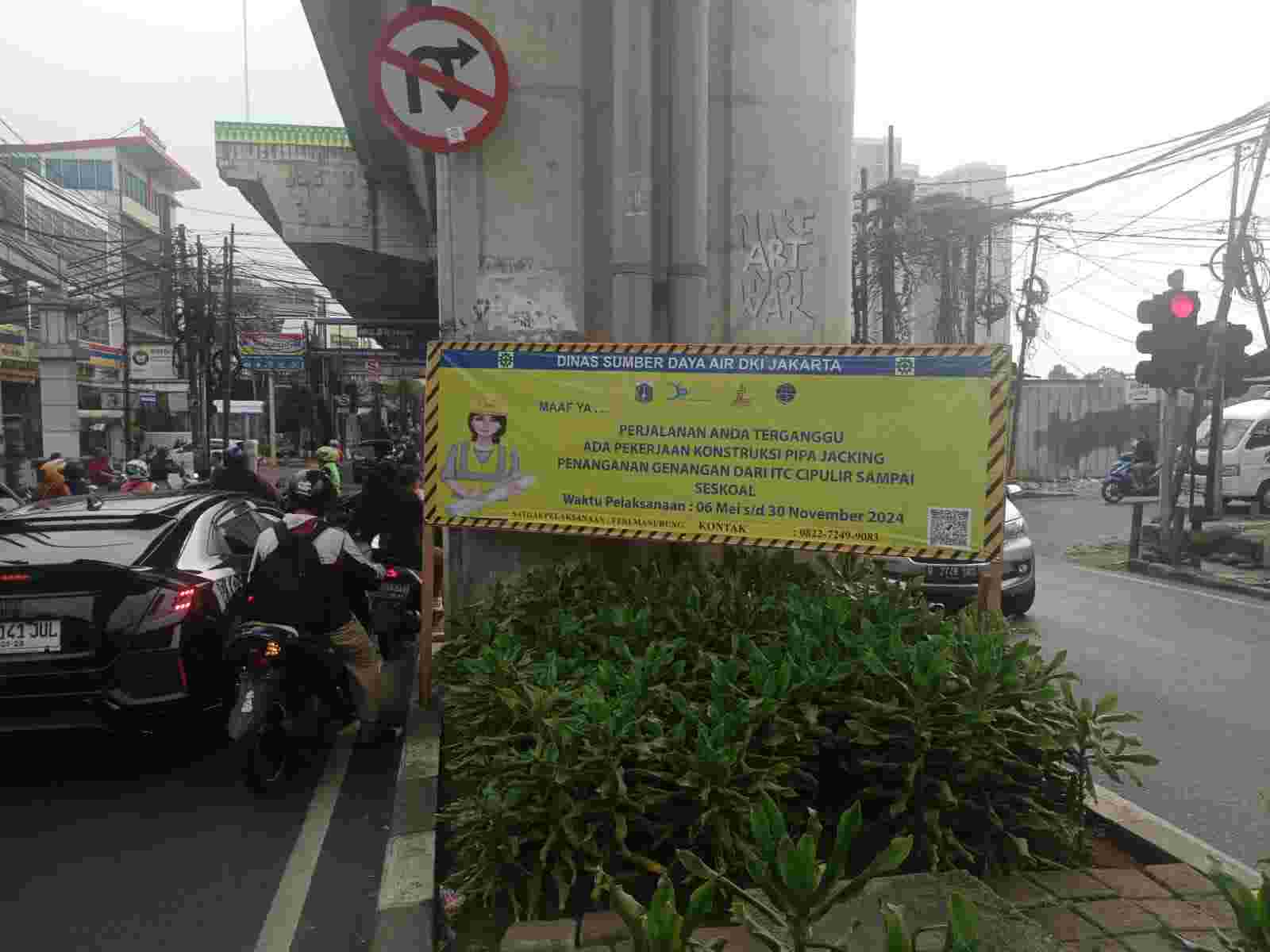 Pemprov DKI Bangun Saluran Jacking untuk Atasi Banjir di Jalan Ciledug Raya