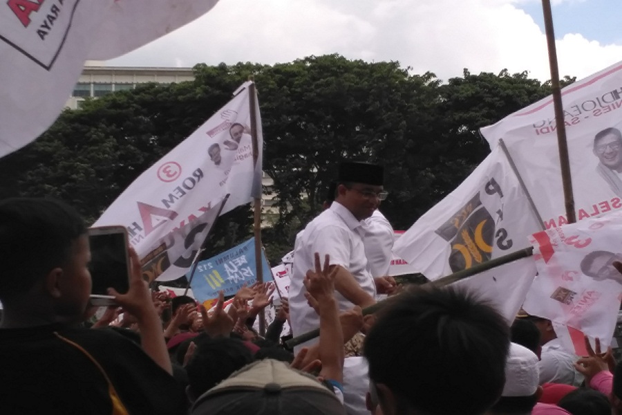 Prabowo Subianto Hadiri Kampanye Akbar Pasangan Anies-Sandi
