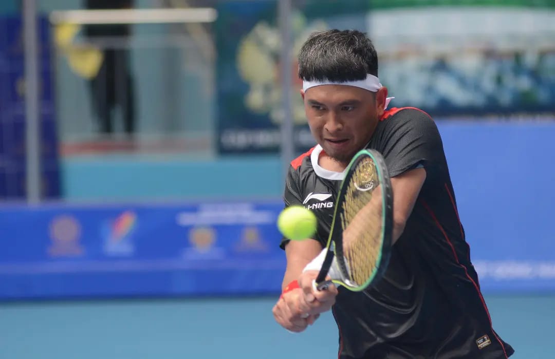 Tennis Indonesia di SEA Games 2021. (Foto: Dwi Aris Setyadi)