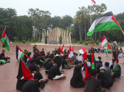 Aksi Damai Solidaritas Untuk Palestina di Tugu Proklamasi Jakarta