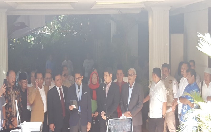 Sandiaga Uno Sampaikan keterangan terkait kecurangan Pemilu 2019