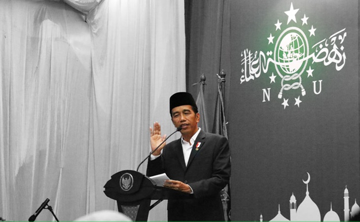 Presiden Jokowi dalam acara Samawi