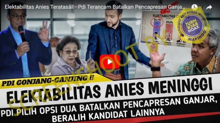 [HOAKS atau FAKTA]: Elektabilitas Anies Melonjak, PDIP Batalkan Pencapresan Ganjar
