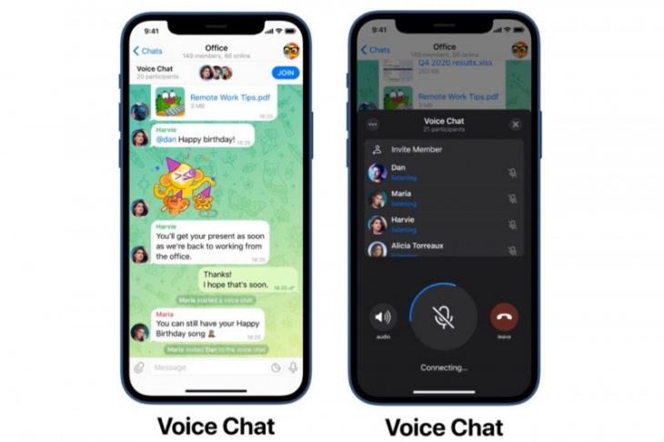 Telegram tambah fitur obrolan suara grup (Foto: telegram.org)	