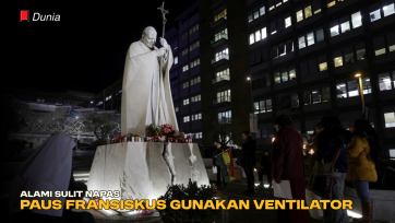 Alami Sulit Napas, Paus Fransiskus Gunakan Ventilator