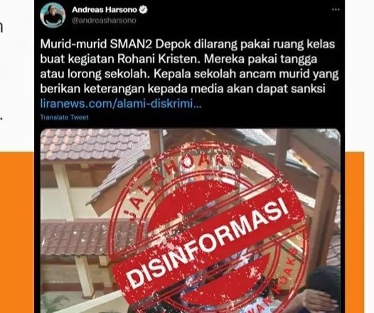 [HOAKS atau FAKTA]: SMAN 2 Depok Diskriminasi Siswa Rohani Kristen
