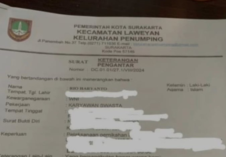 Data Pribadi Rio Haryanto Tersebar di Medsos, ASN Solo Terancam Sanksi Disiplin