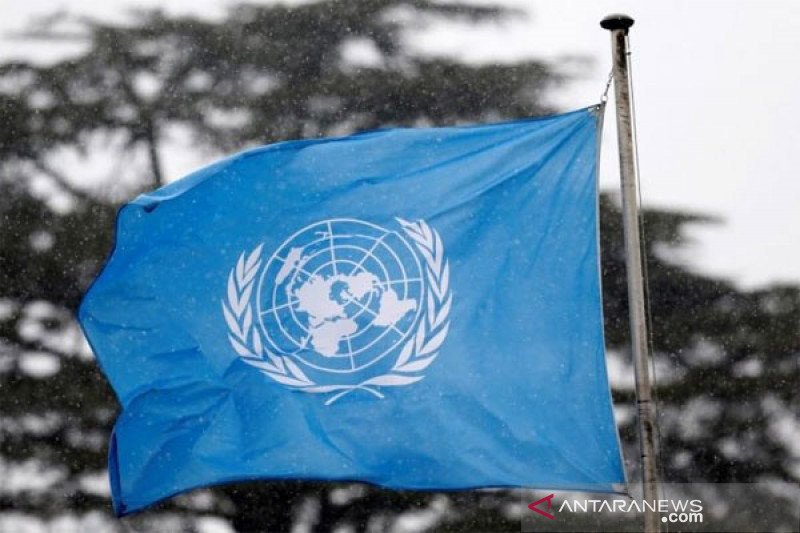 Ilustrasi - Bendera lambang Perserikatan Bangsa Bangsa. ANTARA/REUTERS/Denis Balibouse/am.