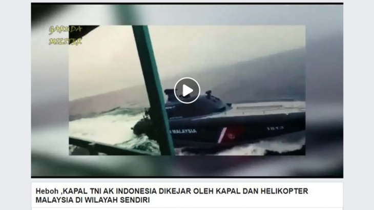 [HOAKS atau FAKTA]: Kapal TNI Dikejar-kejar Malaysia di Wilayah Sendiri
