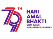 Tema Hari Amal Bhakti: Umat Rukun Menuju Indonesia Emas, Ini Arti Logonya