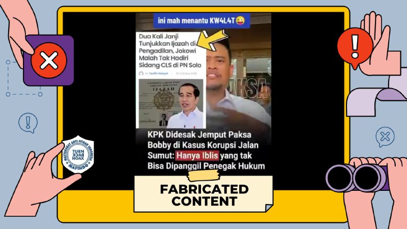 [HOAKS atau FAKTA]: Bobby Nasution Sebut Hanya Iblis yang Tak Bisa Dipanggil Penegak Hukum