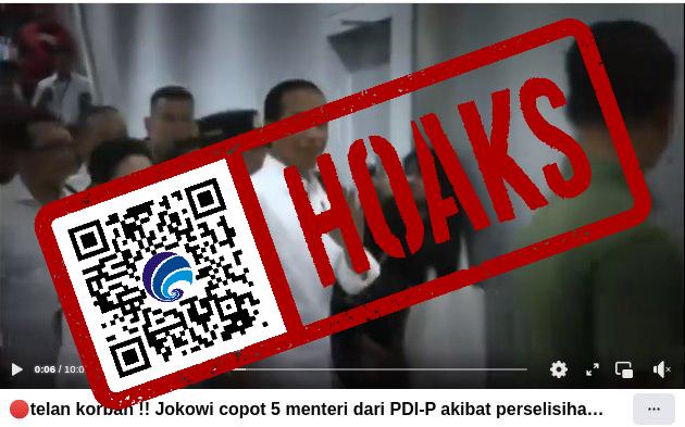 [HOAKS atau FAKTA]: Presiden Jokowi Copot 5 Menteri dari PDIP