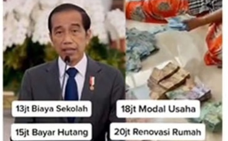 [HOAKS atau FAKTA]: Jokowi Bagikan Puluhan Juta Rupiah Lewat WhatsApp