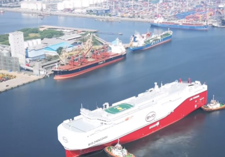 Profil BYD Shenzhen, Kapal Raksasa Pengangkut 9.200 Mobil yang Bersandar di Tanjung Priok