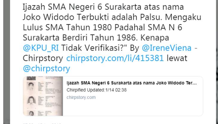[HOAKS atau FAKTA]: Ijazah Jokowi di UGM Dipertanyakan
