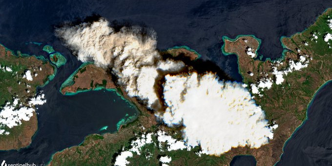 Erupsi Gunung Ili. (Foto: BNPB).