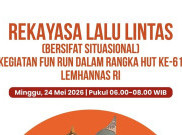 Ada Rekayasa Lalin di Jakarta 24 Mei 2026, ini Daftar Jalan yang Ditutup saat Lemhannas Fun Run