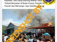 [HOAKS atau FAKTA]: Warung Makan Dibakar Karena Berjualan di Bulan Puasa