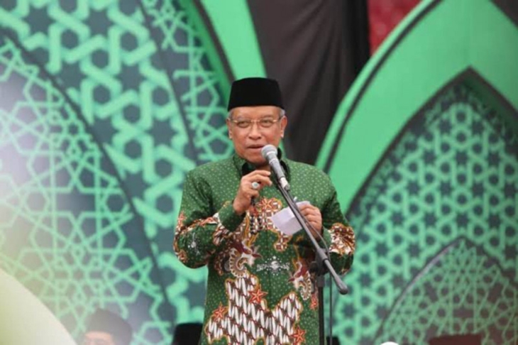 Ketua Umum PBNU Said Aqil Siroj saat Pleno Musyawarah Nasional (Munas) Alim Ulama dan Konferensi Besar (Konbes) NU, Sabtu (25/9/2021). (ANTARA/HO-PBNU)