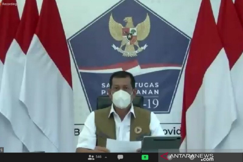 Ketua Satuan Tugas (Satgas) Penanganan COVID-19 Doni Monardo berbicara dalam acara Doa Perawat untuk Negeri secara virtual, Jakarta, Selasa (15/9/2020). (ANTARA/Katriana)