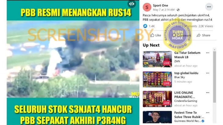 [HOAKS atau FAKTA]: PBB Nyatakan Rusia Jadi Pemenang Perang Lawan Ukraina