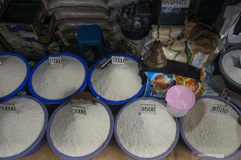 Pedagang beras. (Foto: Antara)