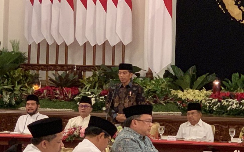 Presiden Jokowi saat buka puasa bersama