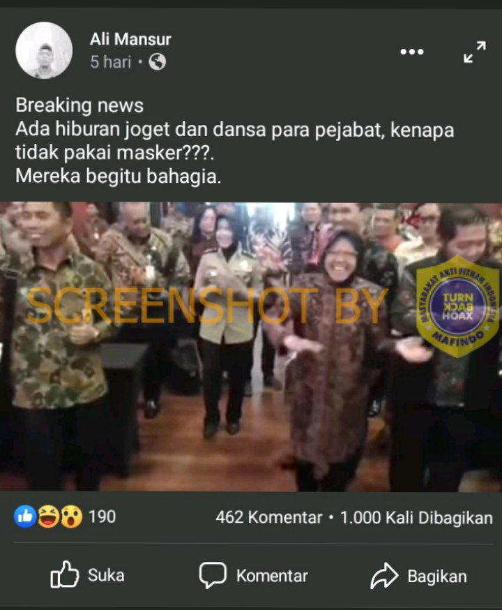 Hoaks Risma abai prokes. (Foto: Mafindo)