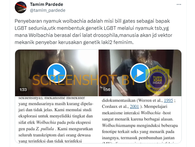 [HOAKS atau FAKTA]: Penyebaran Nyamuk Wolbachia adalah Misi Bill Gates