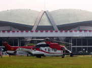 Helikopter Kepresidenan Bersiaga saat Sidang Tahunan MPR 2024 