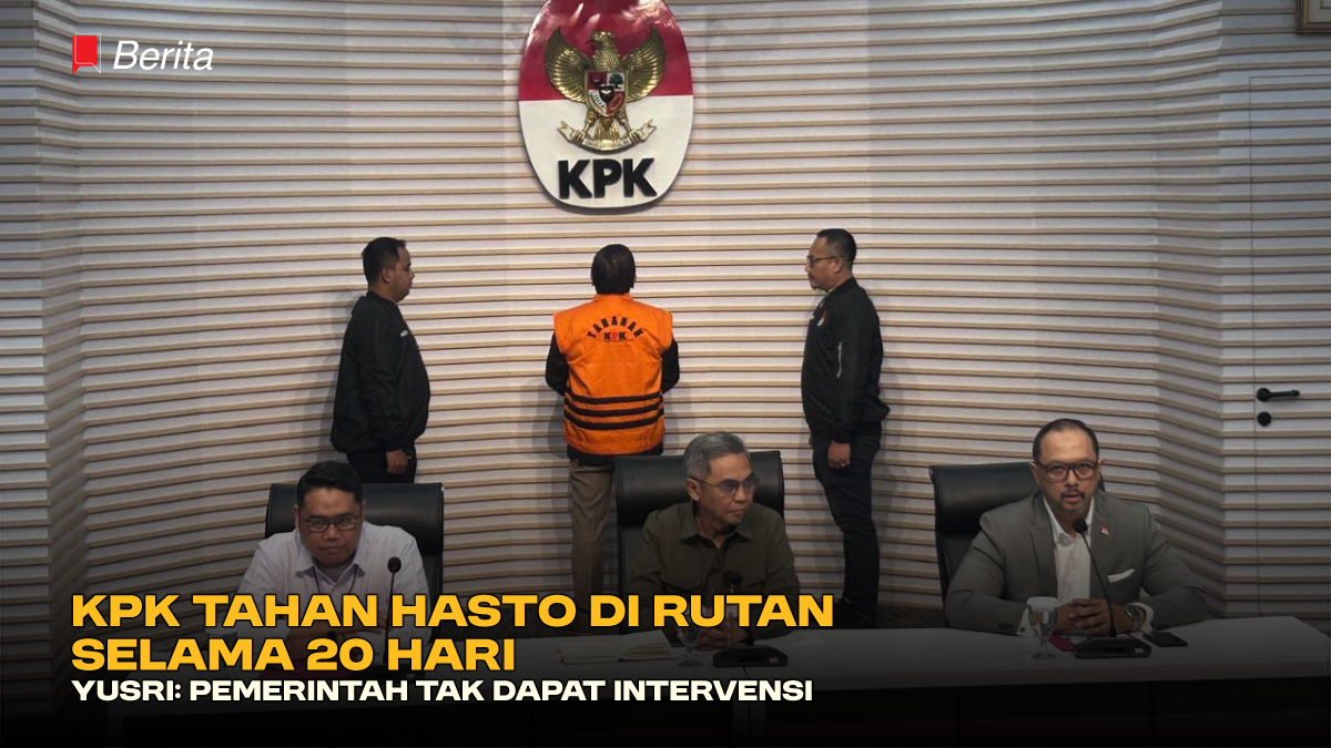 KPK Tahan Hasto di Rutan Selama 20 Hari, Yusril: Pemerintah Tak Dapat Intervensi