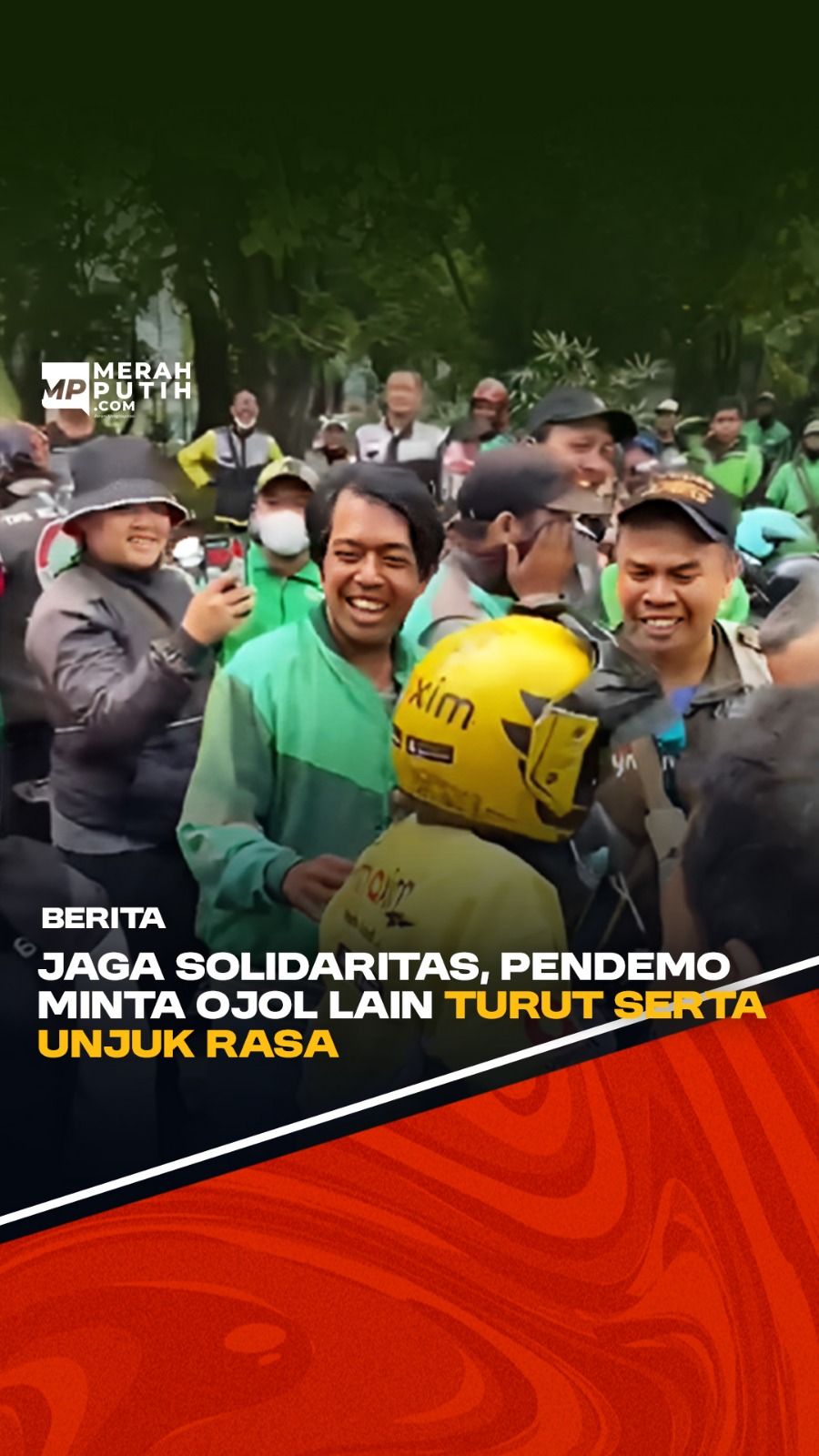 Jaga Solidaritas, Pendemo Minta Ojol Lain Turut Serta Unjuk Rasa