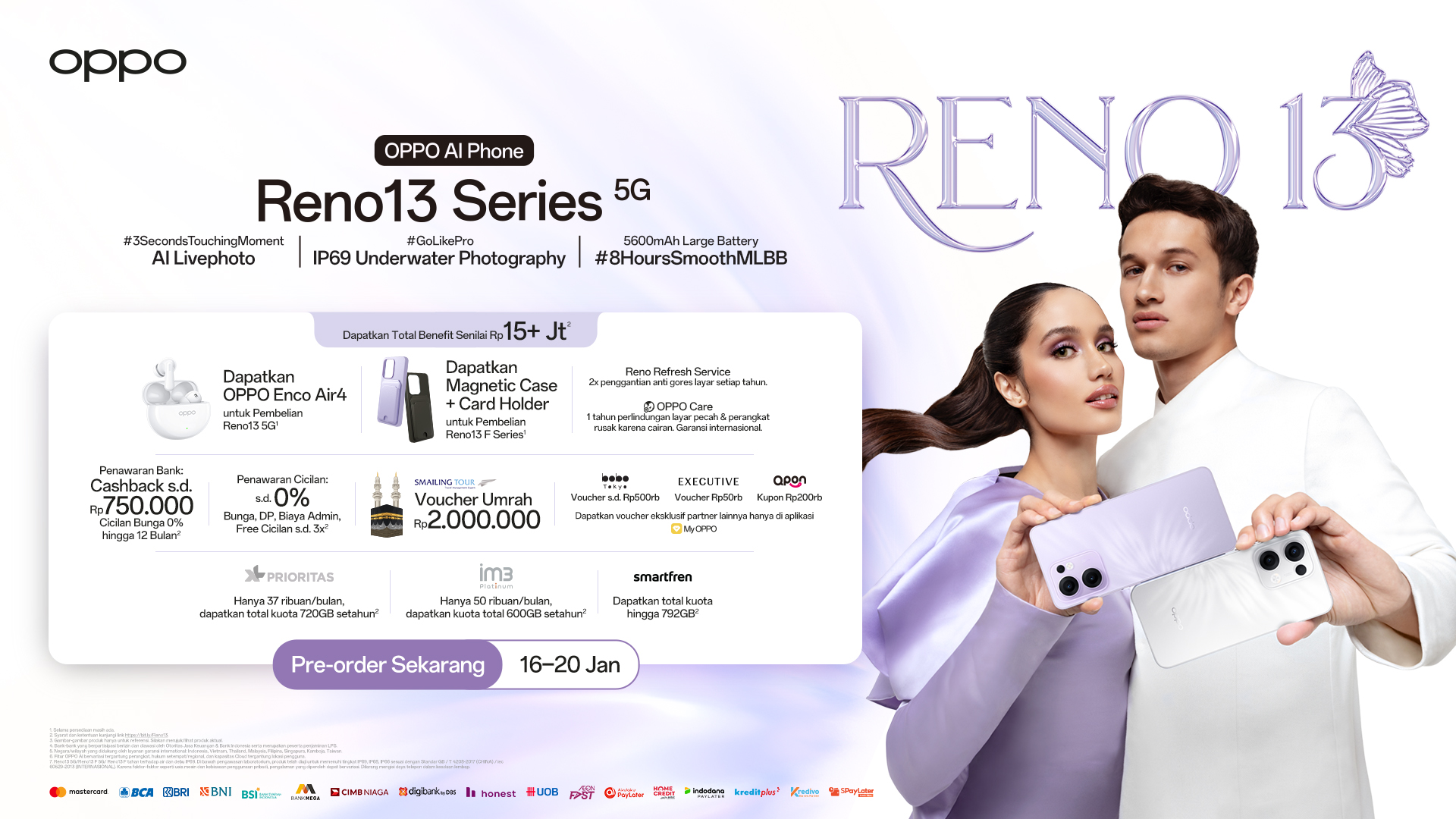 Harga OPPO Reno 13 5G Series di Indonesia