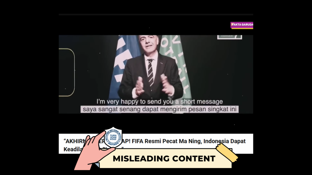 [HOAKS atau FAKTA]: Wasit Asal China yang Pimpin Laga Indonesia vs Irak Dipecat FIFA