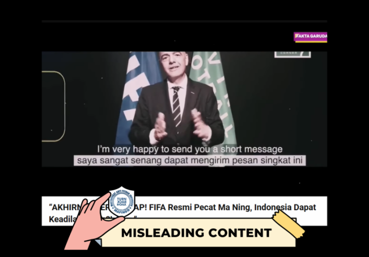 [HOAKS atau FAKTA]: Wasit Asal China yang Pimpin Laga Indonesia vs Irak Dipecat FIFA
